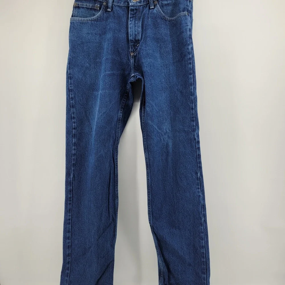 Magellan Outdoors Mens 34x34 Straight Leg Jeans Blue Denim Gorpcore Workwear